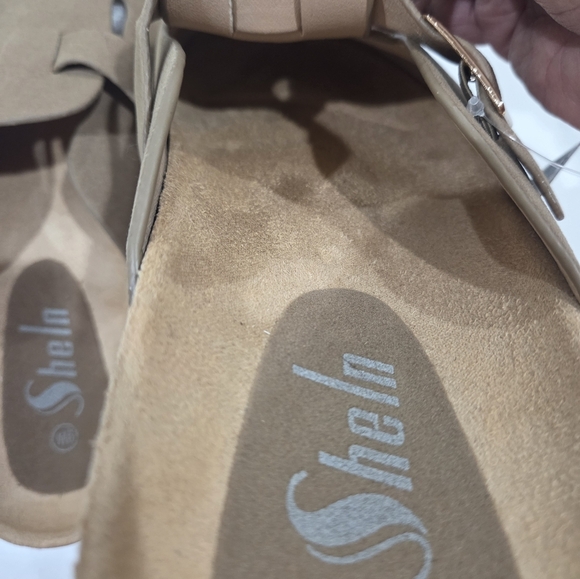 Shelln London Brown Mules with Gold Buckle - Picture 7 of 9